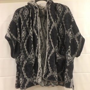 Roxy Grey Open Soft Poncho